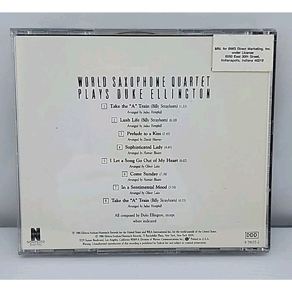 World Saxophone Quartet Plays Duke Ellington CD 1986