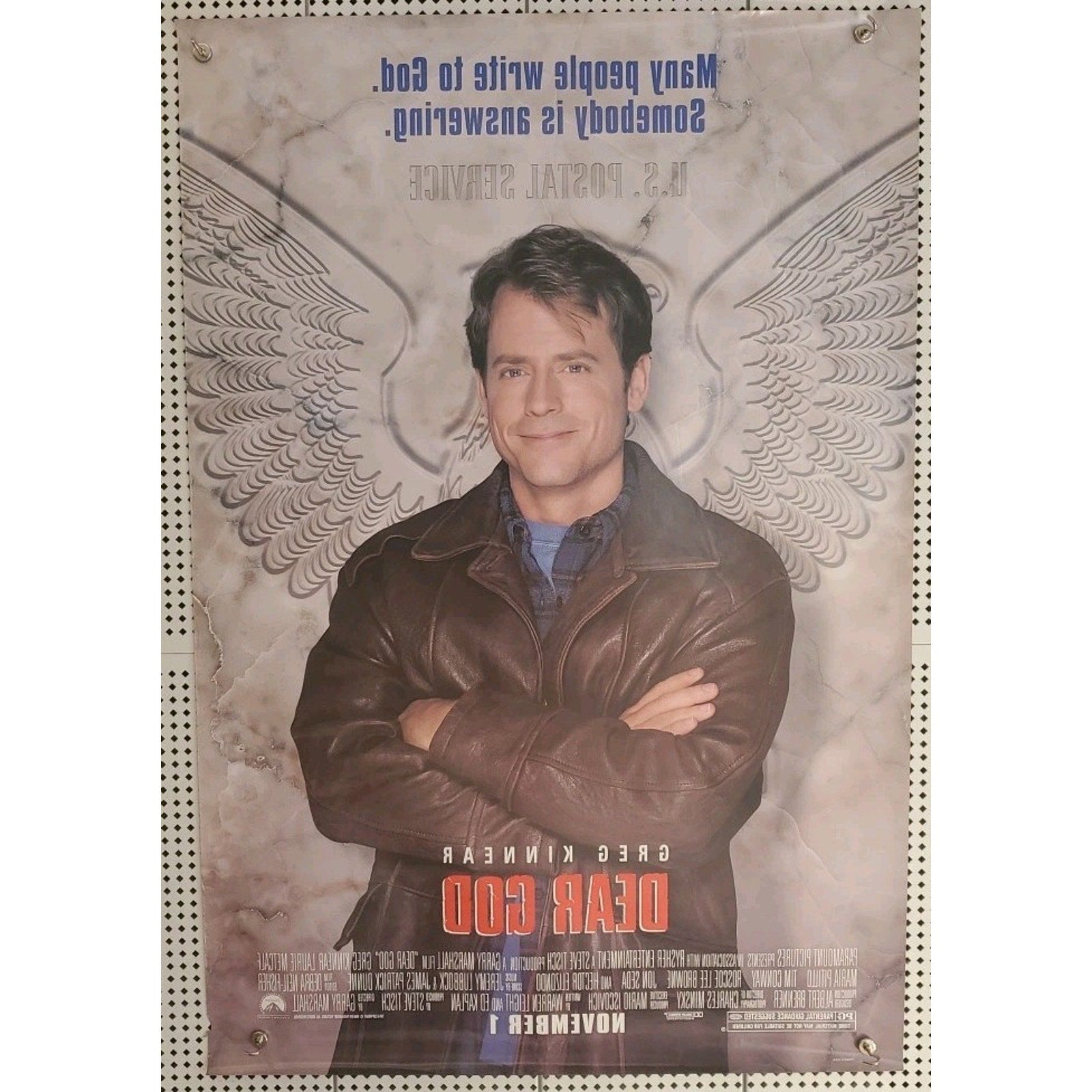 1996 Dear God Original Movie Poster 27x40 Rolled Double Sided