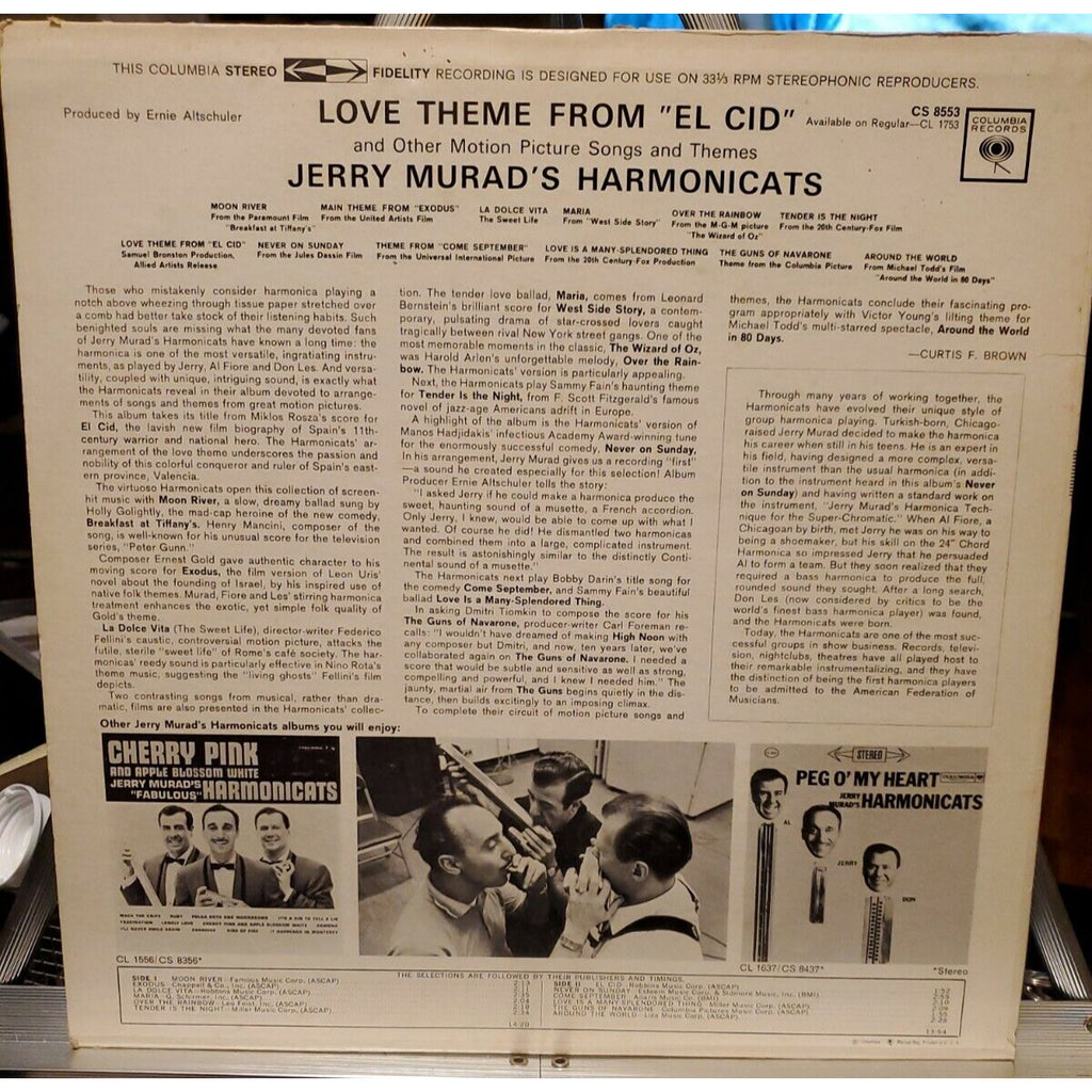 Harmonicats - El Cid & Moon River - Columbia CS8553