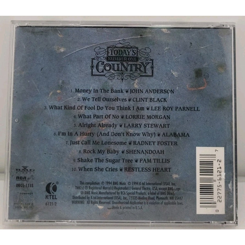 Today's Number One Country by Various Artists (CD, 1994, K-Tel Distribution)