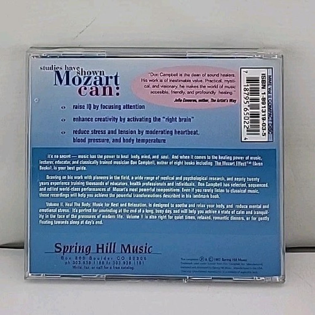 Mozart Effect 2: Heal Body by Mozart Effect 2: Heal Body (CD, 1998)
