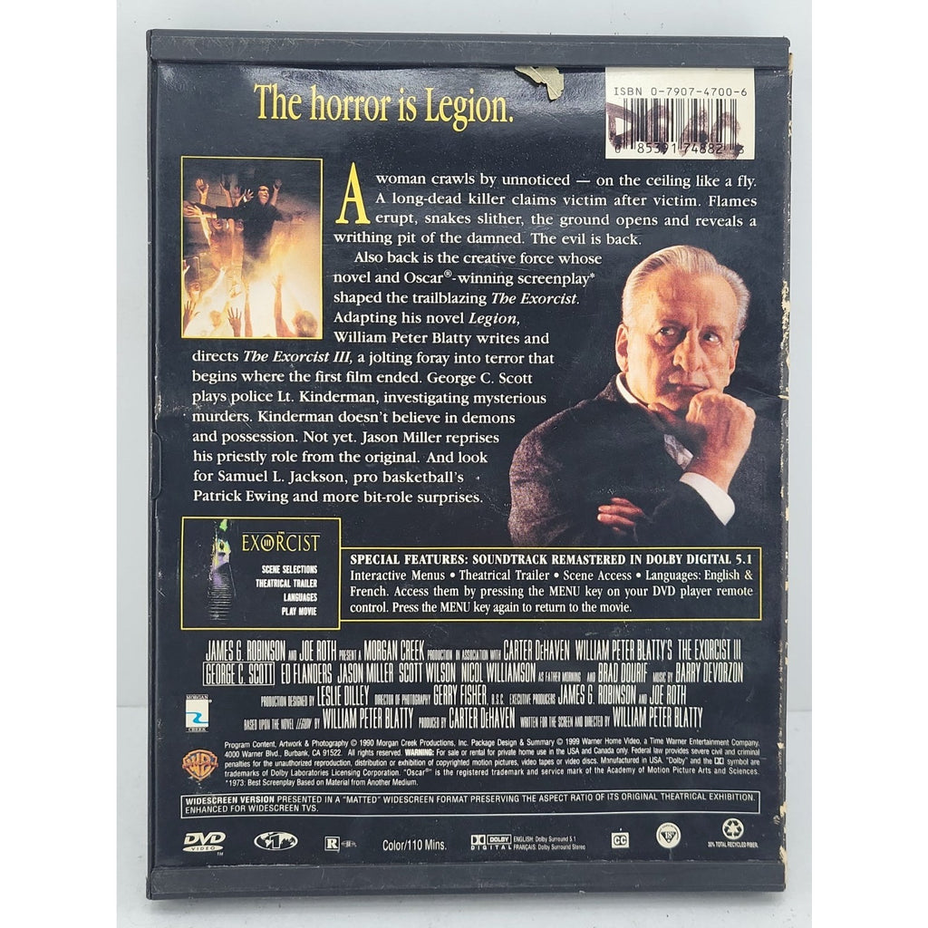The Exorcist III (DVD, 1990)
