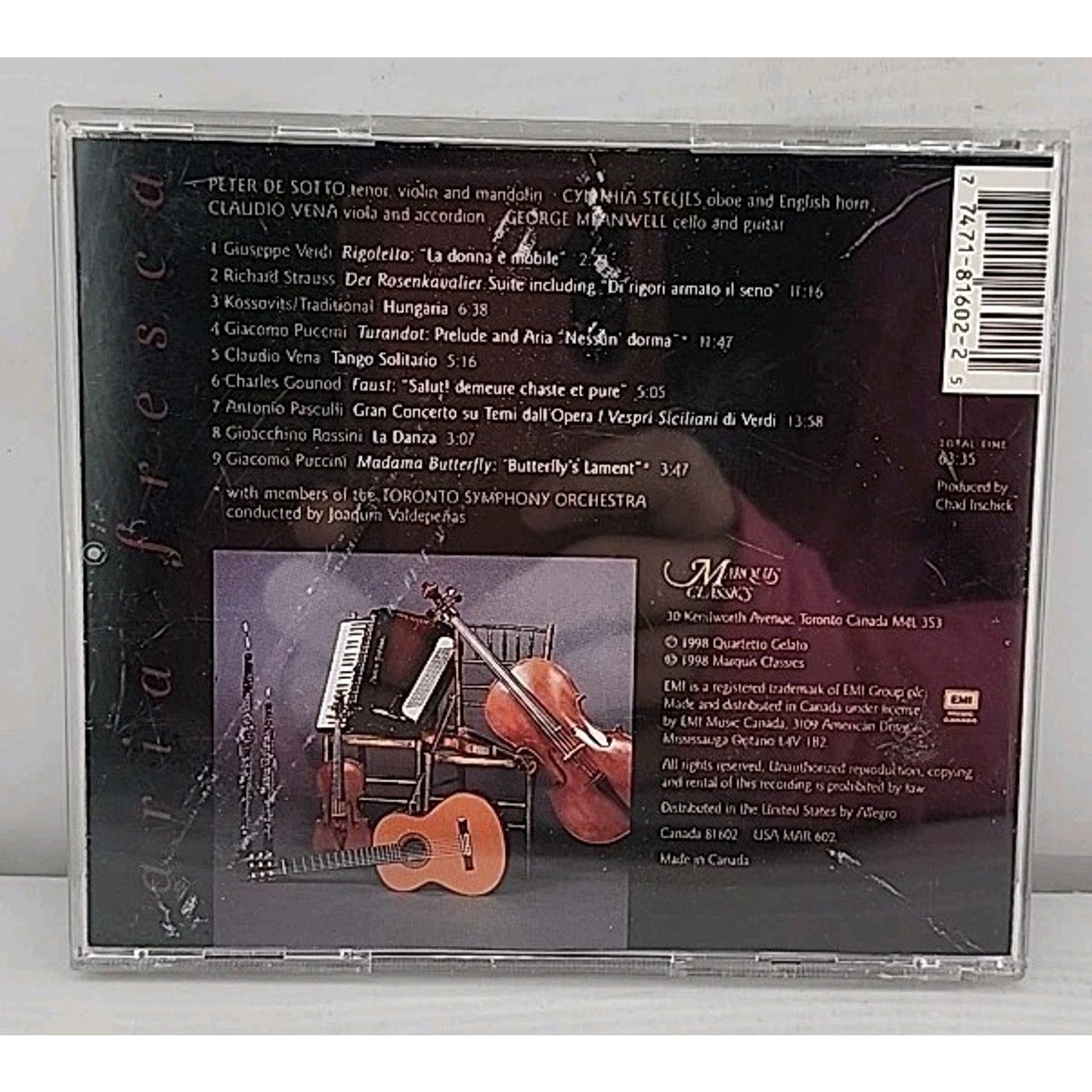Aria Fresca, Quartetto Gelato (CD)