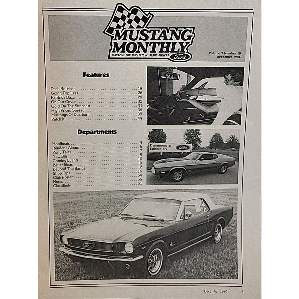 Mustang Monthly Magazine - December 1984 - Volume 7 Number 10