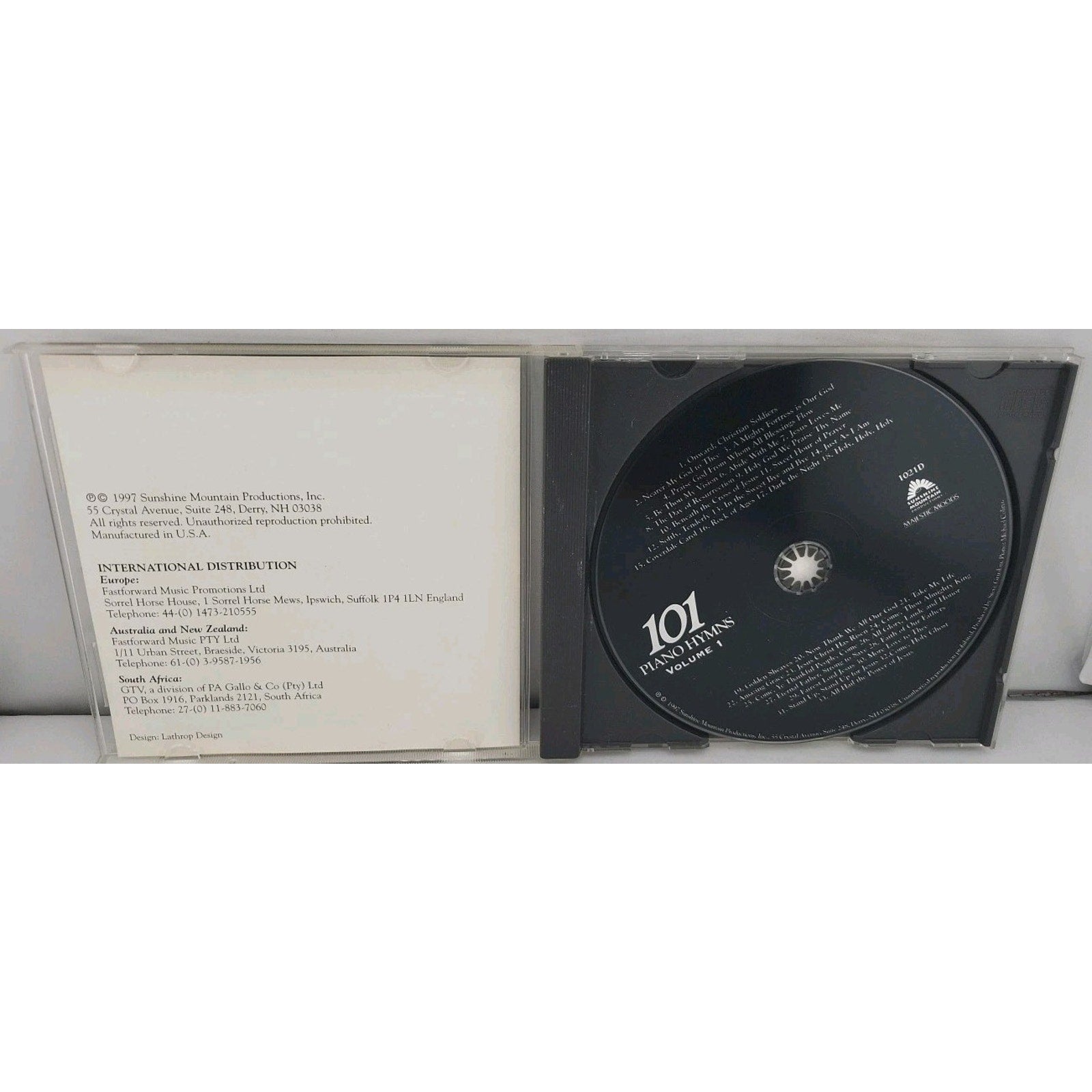 101 Piano Hymns Volume 1 CD