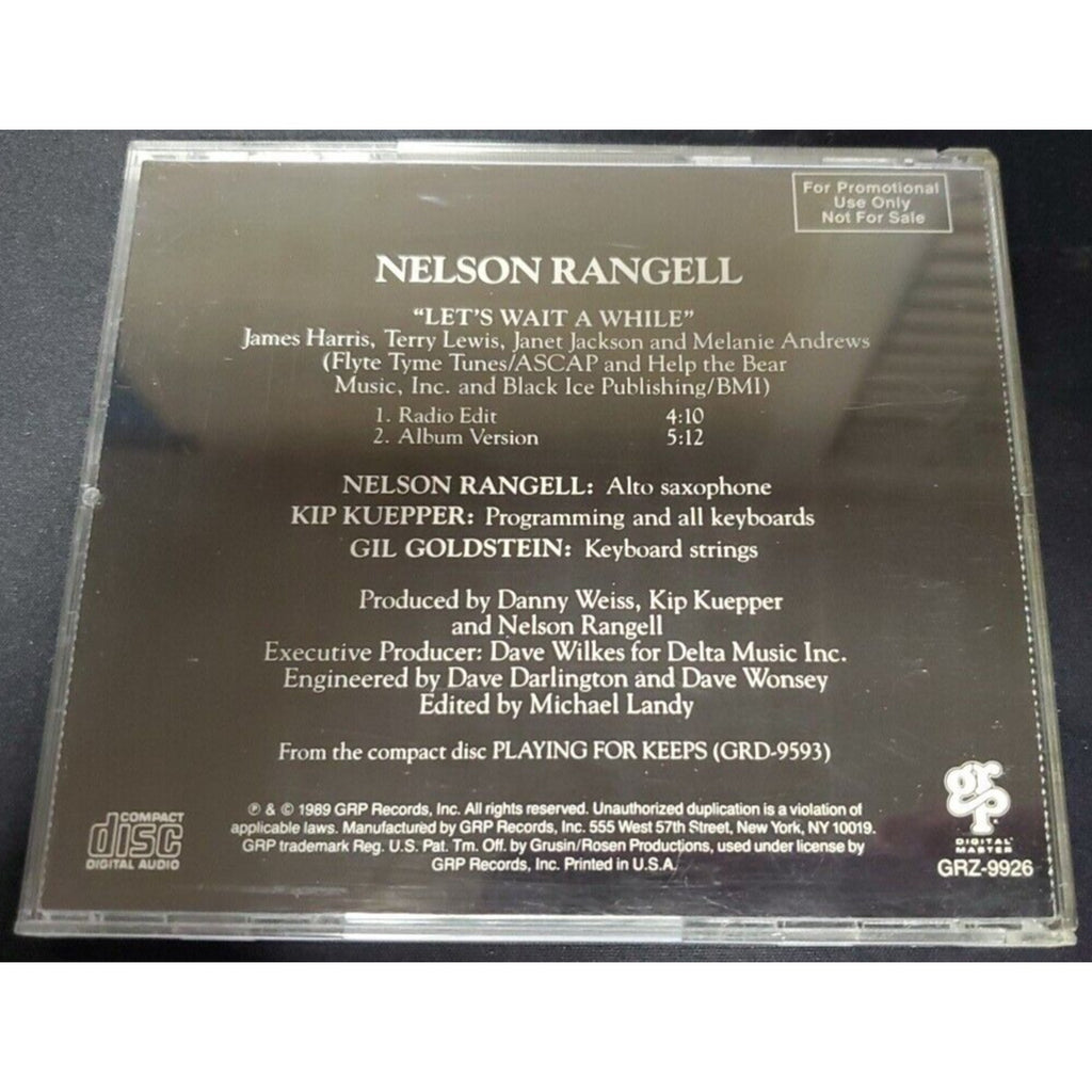 Nelson Rangell Let's Wait A While (CD) PROMO