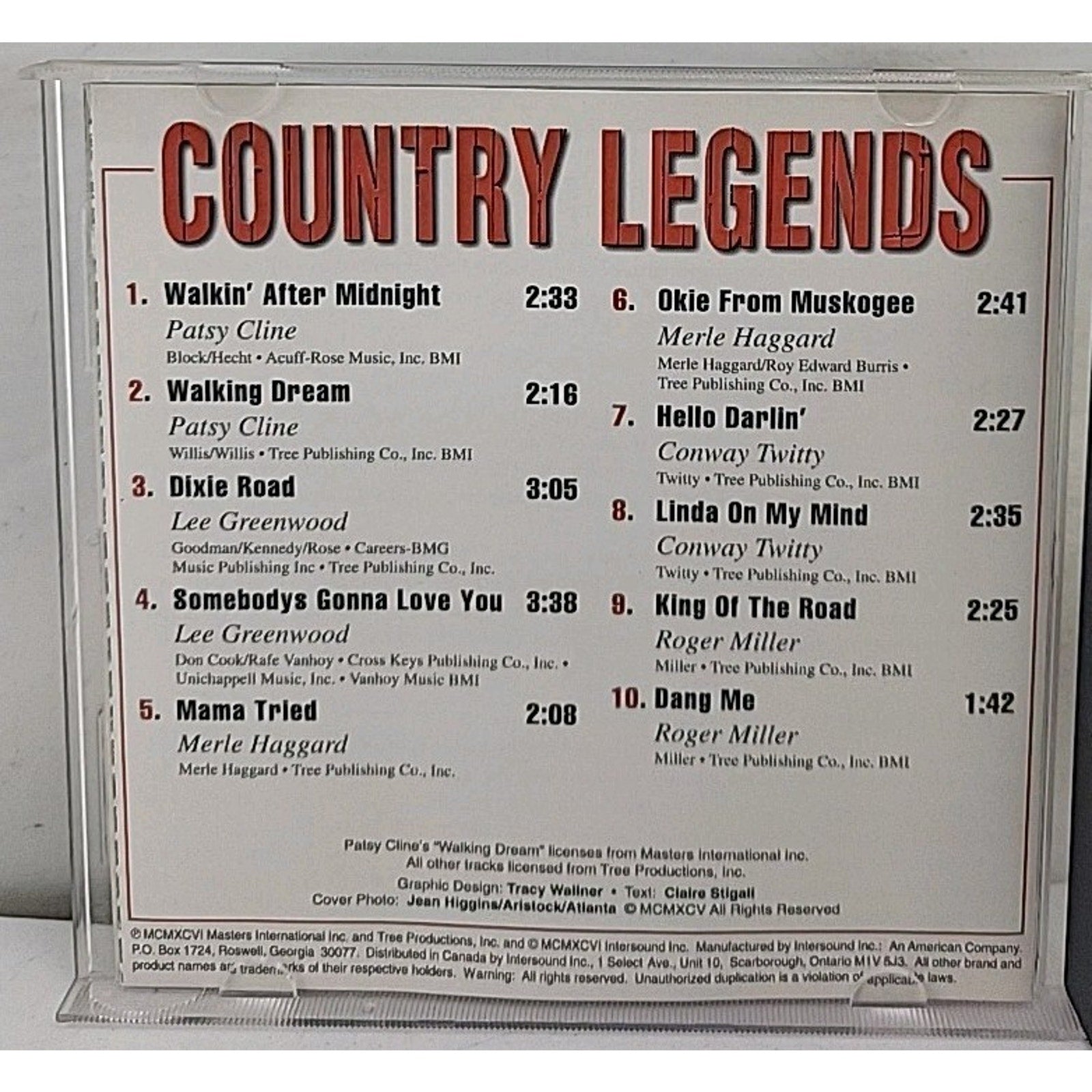 Country Legends [Intersound] by Various Artists (CD, Mar-1996, Intersound)