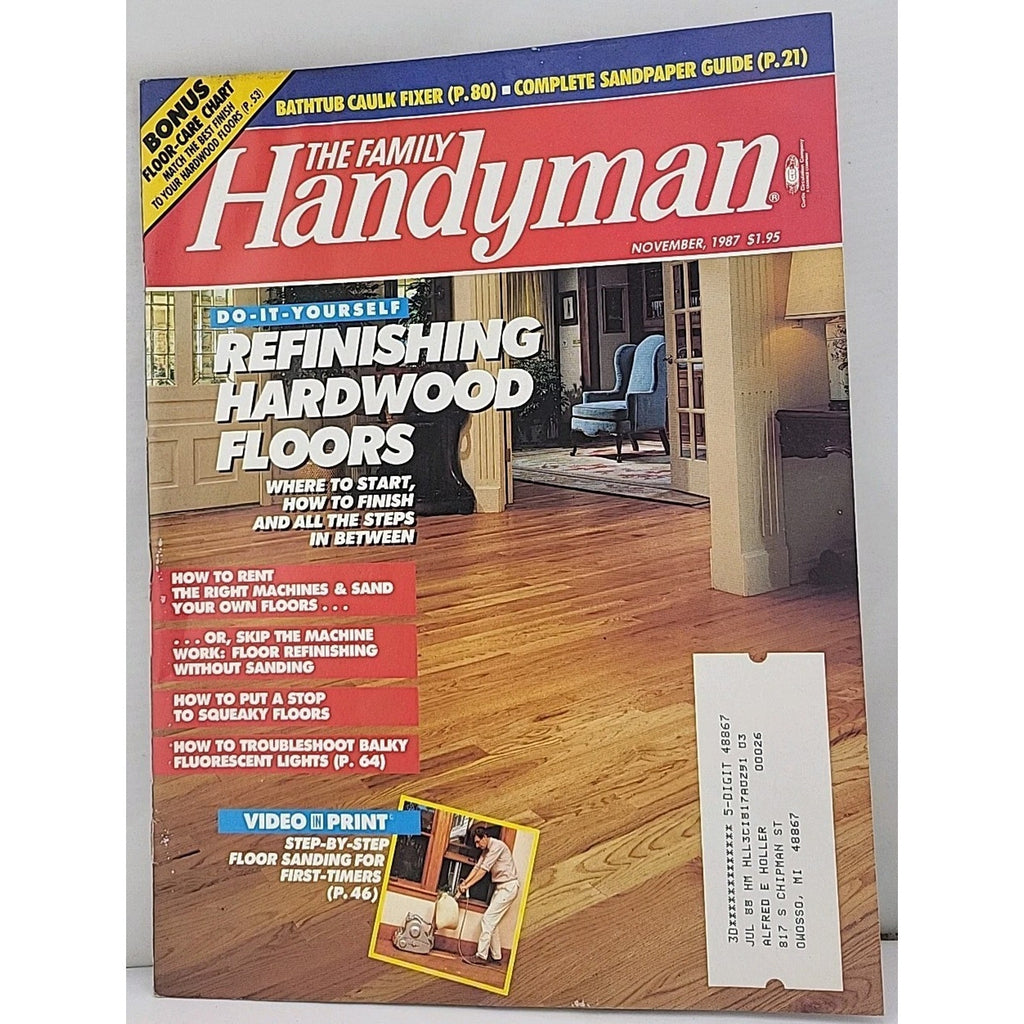 The Family Handyman Magazine - November 1987 - Volume 37 No. 8