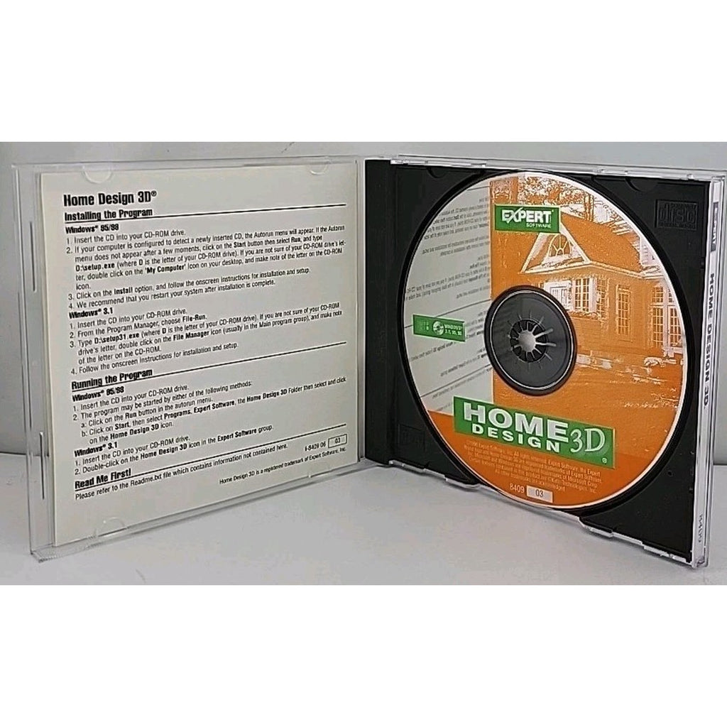 Home Design 3D Jewel Case (PC, 1999)