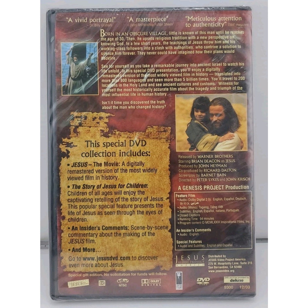 Jesus: The Movie & The Story of Jesus for Children (DVD, Special Edition) *New*