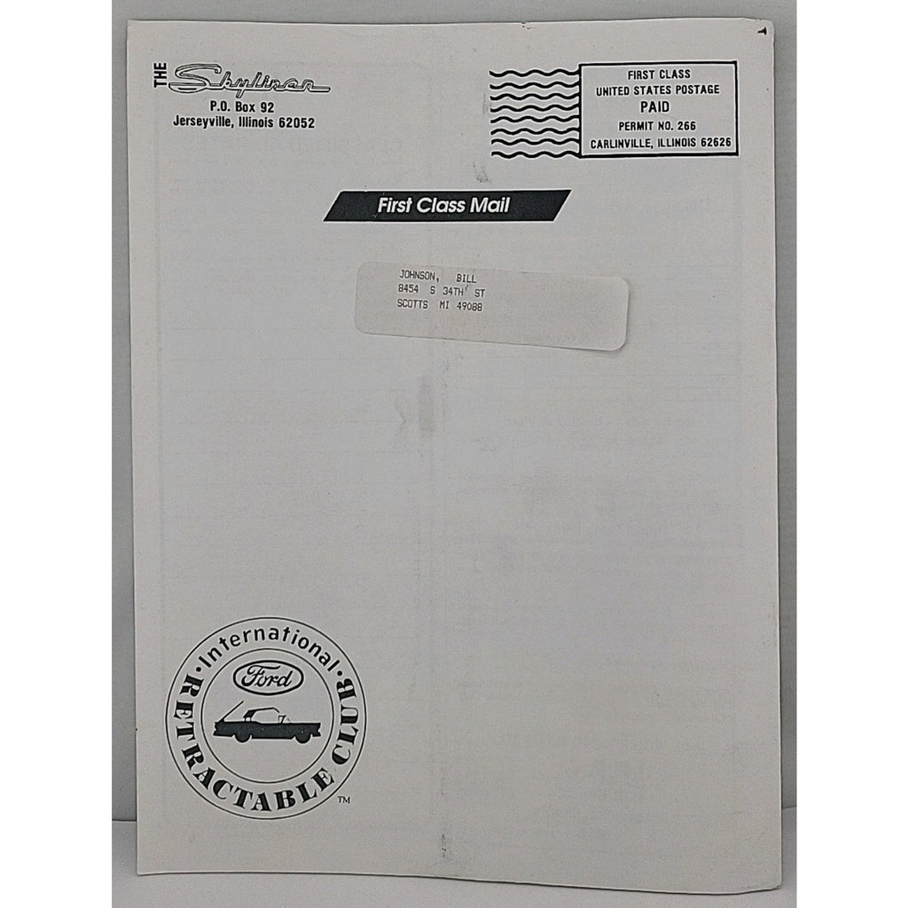 The Skyliner - International Retractable Club - May 1992 Number 134