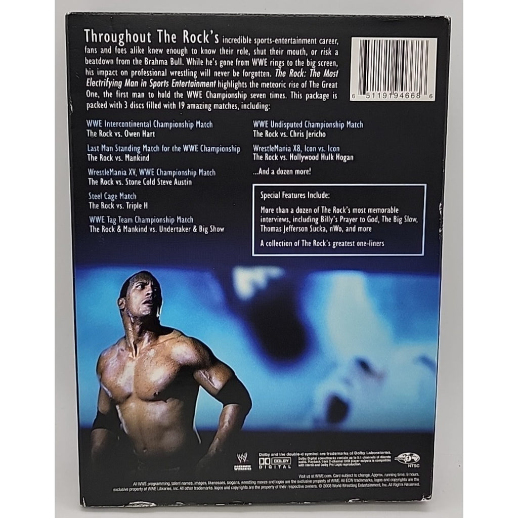 The Rock: the Most Electrifying Man in Sports Entertainment (DVD, 2008)