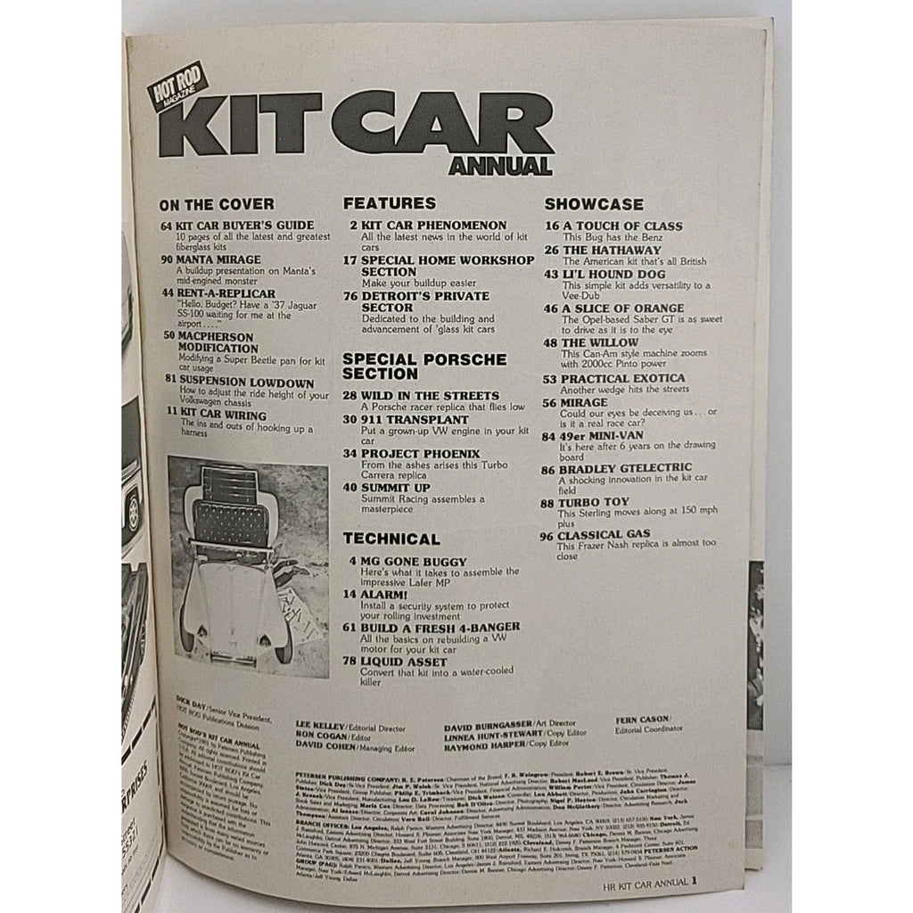 Hot Rod Magazine Kit Car Annual 1981 No. 2 Giant Buyer's Guide