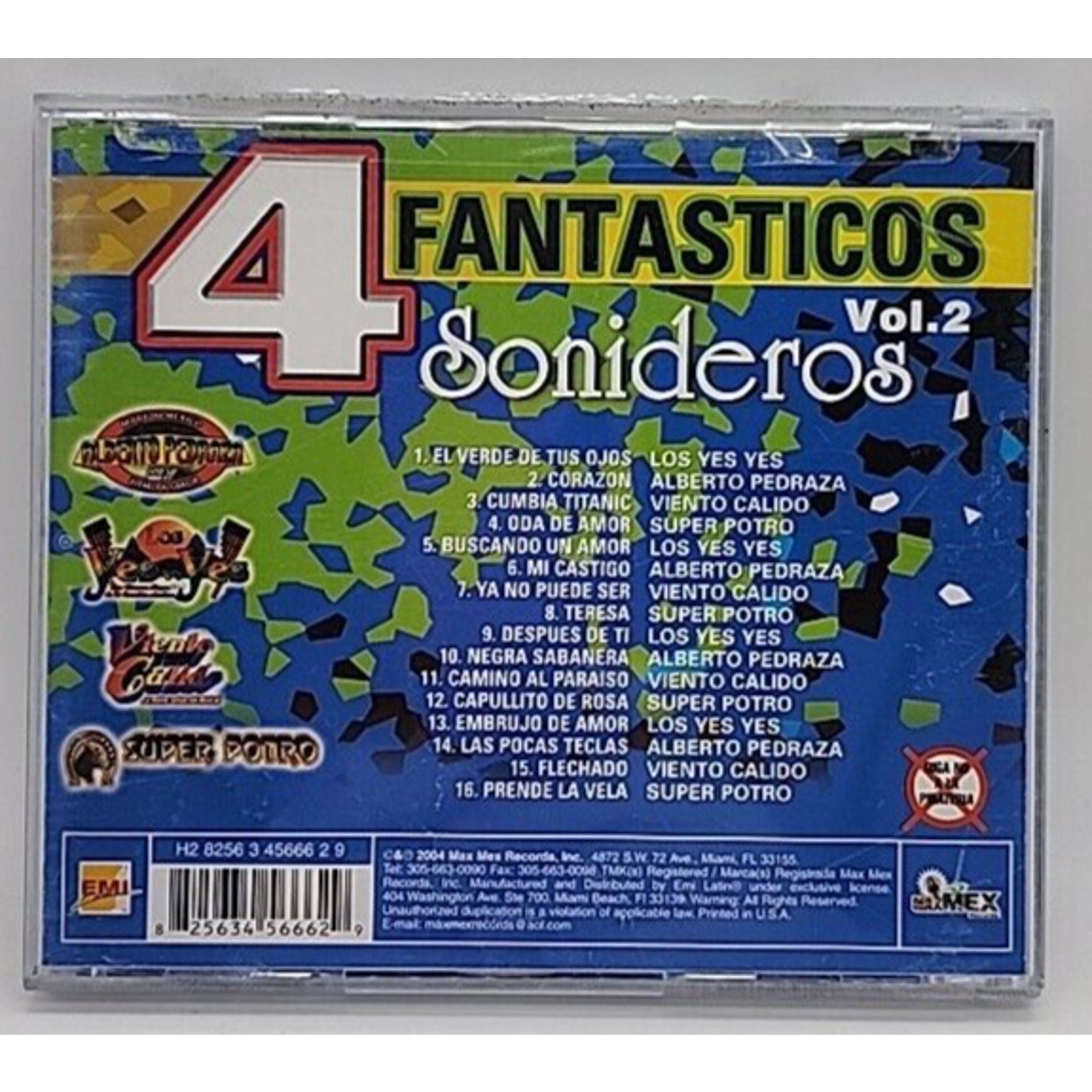 4 Fantasticos Sonideros, Vol. 2 by Various Artists (CD, May-2004, Max Mex)