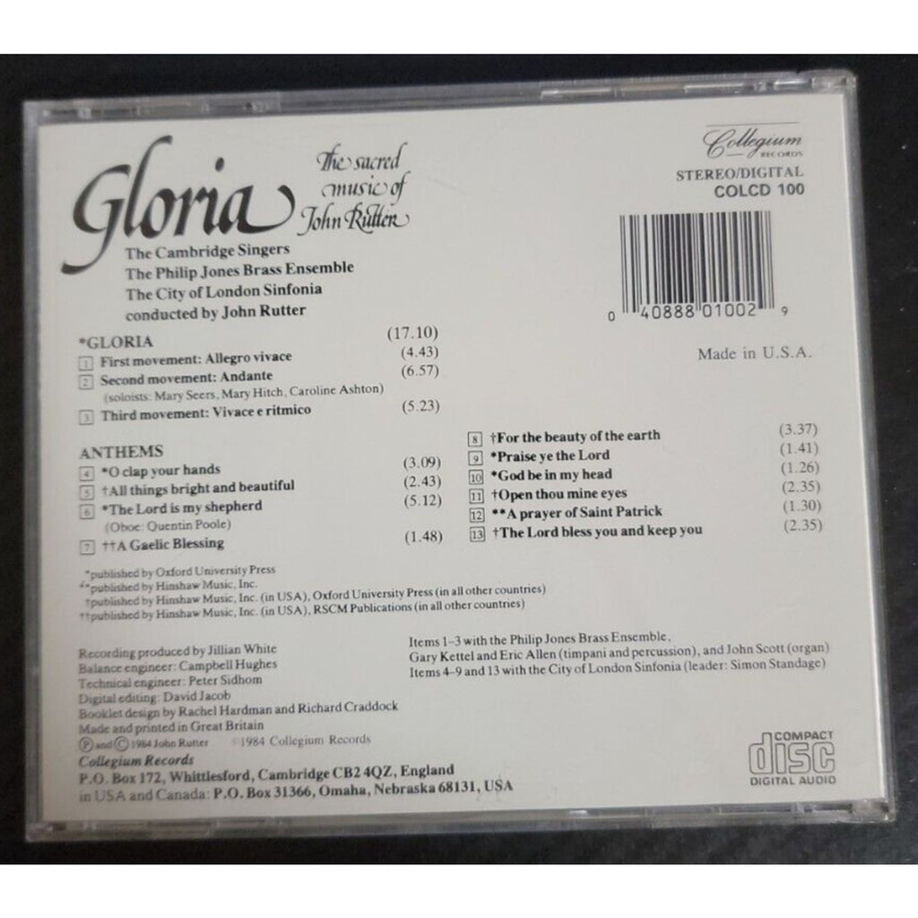 Various Artists : Gloria: The Sacred Music of John Rutter (CD)