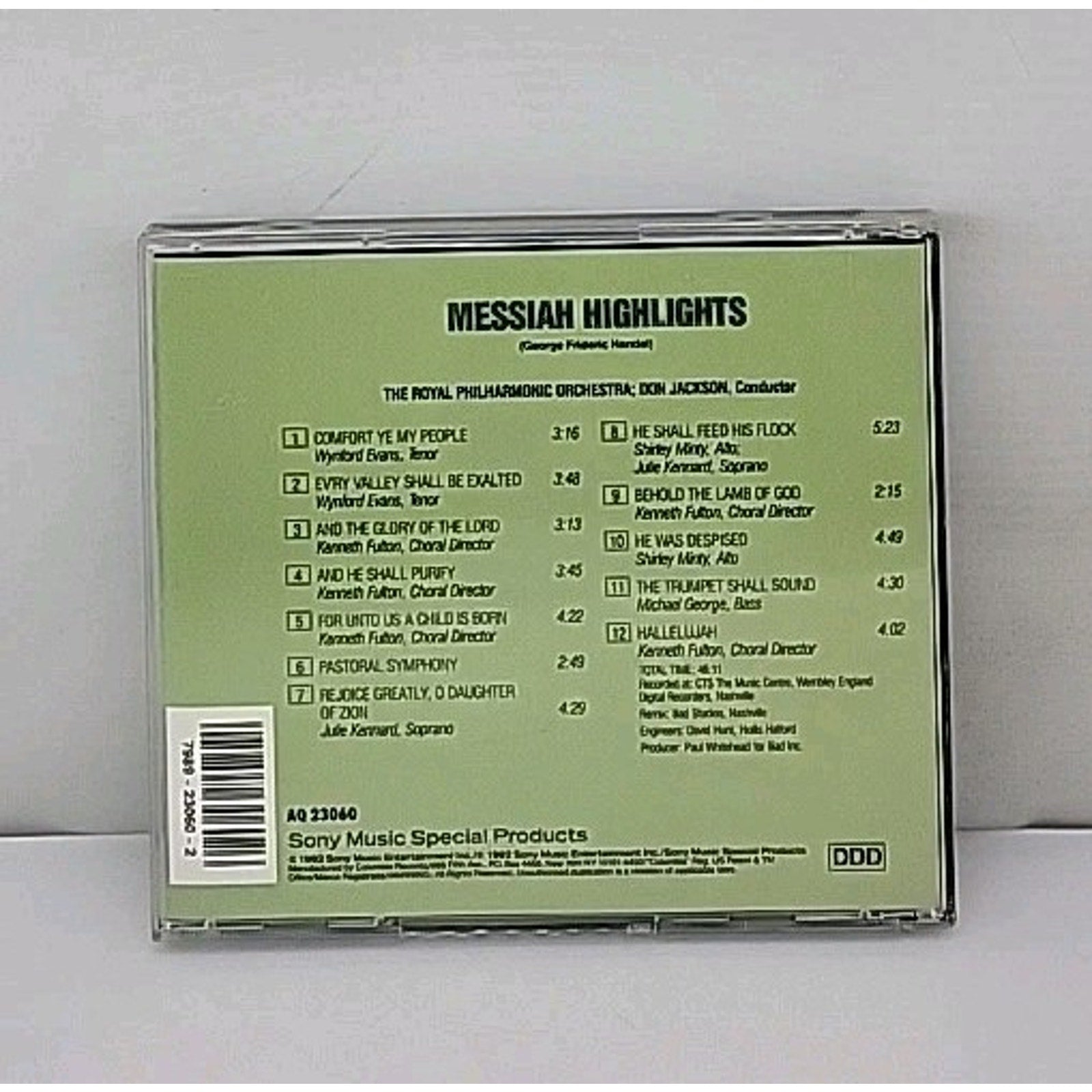 Handel Messiah Highlights CD Royal Philharmonic Orchestra Classical 1990
