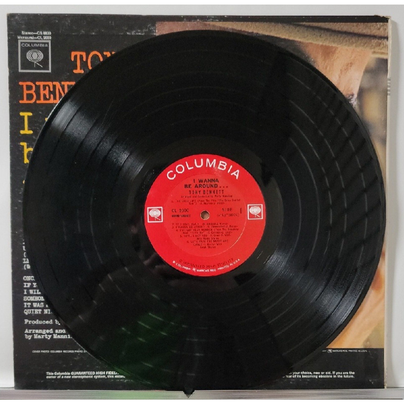Tony Bennett – I Wanna Be Around... (Columbia – CS 8800) (Record)