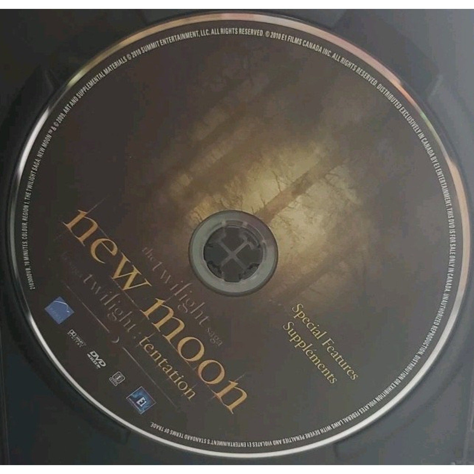 The Twilight Saga: New Moon (DVD, 2010, Canadian)