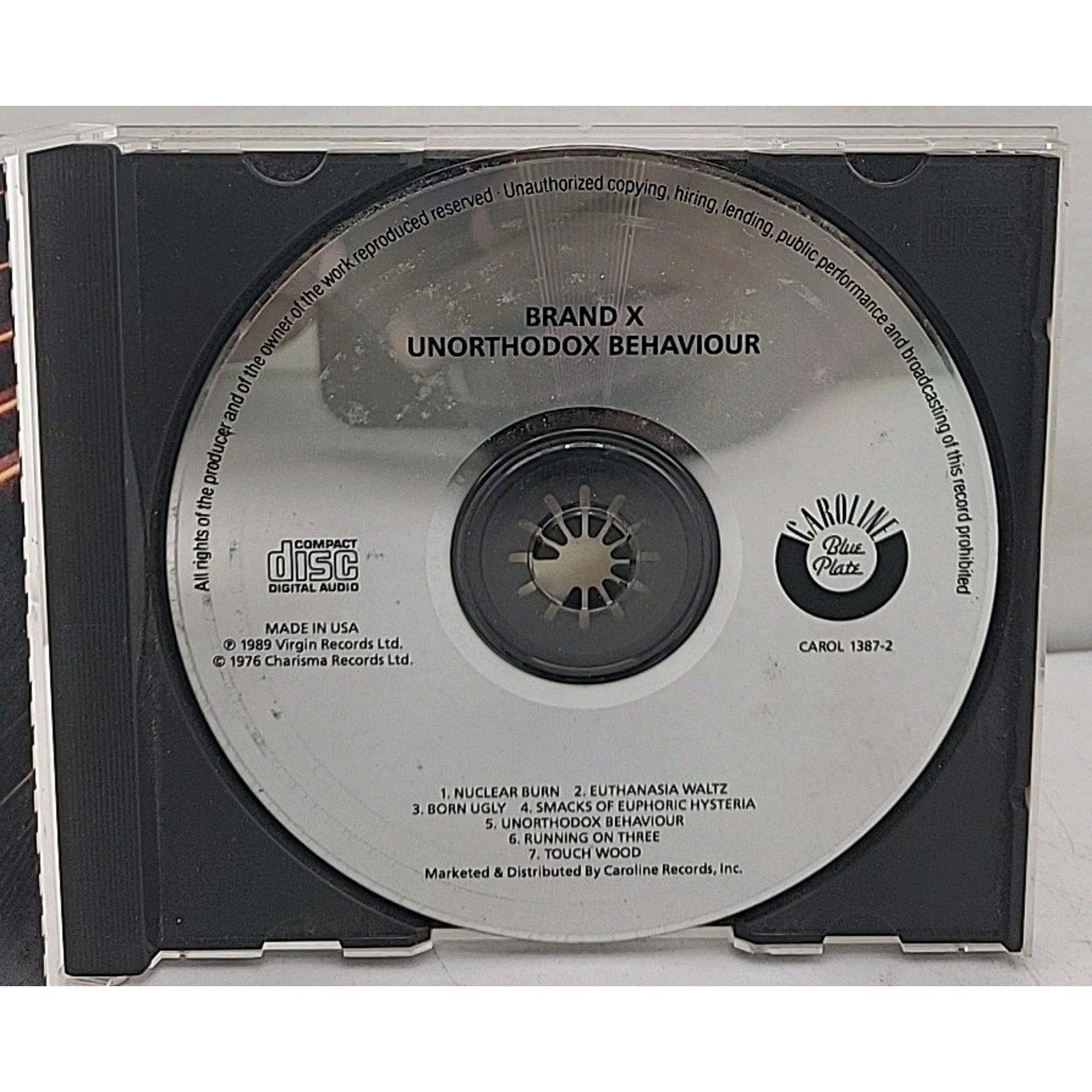 Unorthodox Behavior by Brand X (CD, 1991)