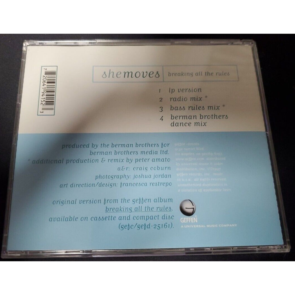 Breaking All the Rules [Single] by She Moves (CD, Oct-1997, Geffen)