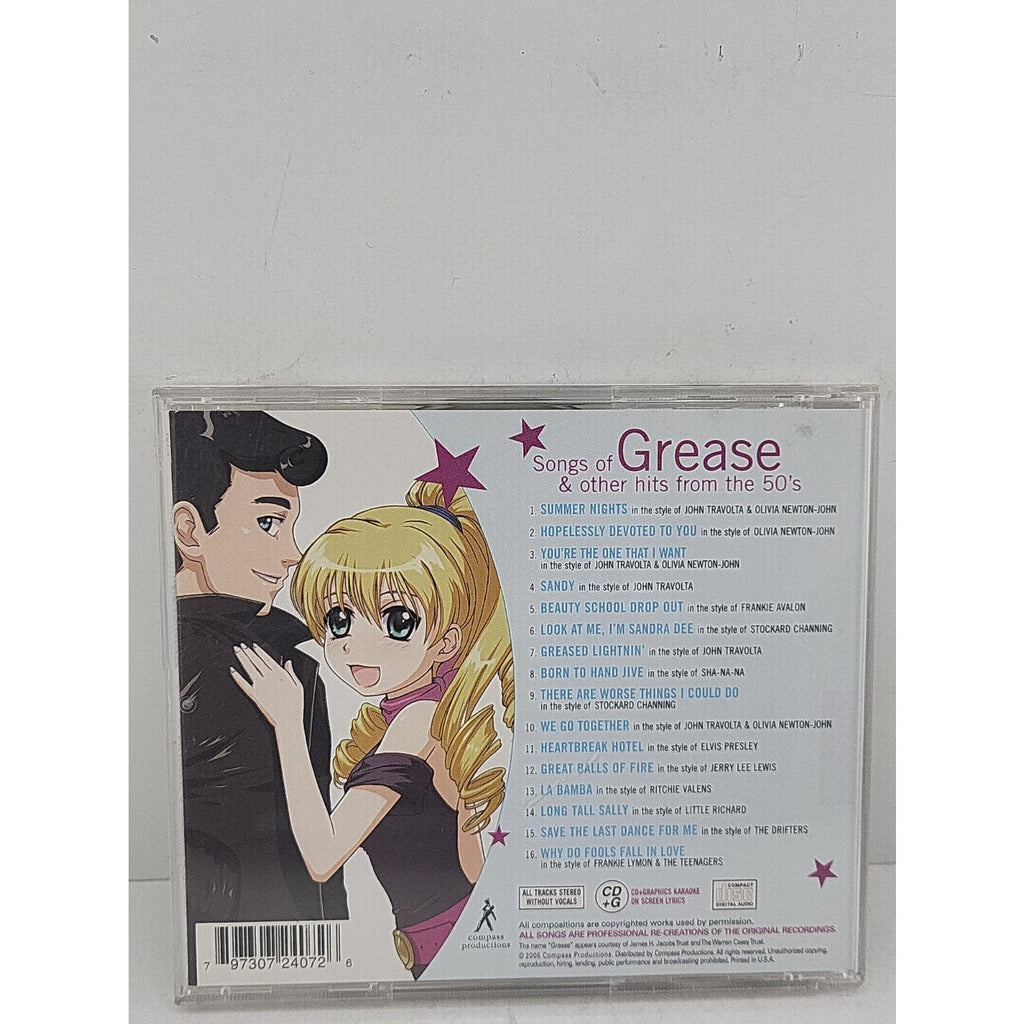 Lucky Star Karaoke Songs Of Grease Recording Rock Pop Golden Oldies CD