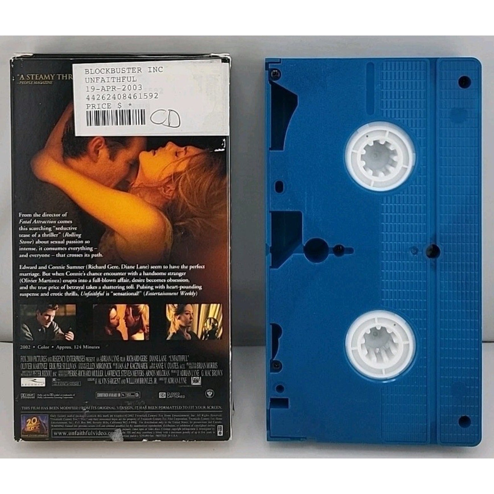 Unfaithful VHS Blue Cassette