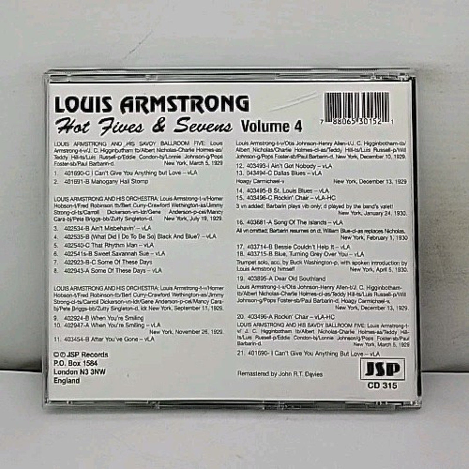 Vol. 4 Hot Fives & Sevens by Louis Armstrong (CD, 1998)