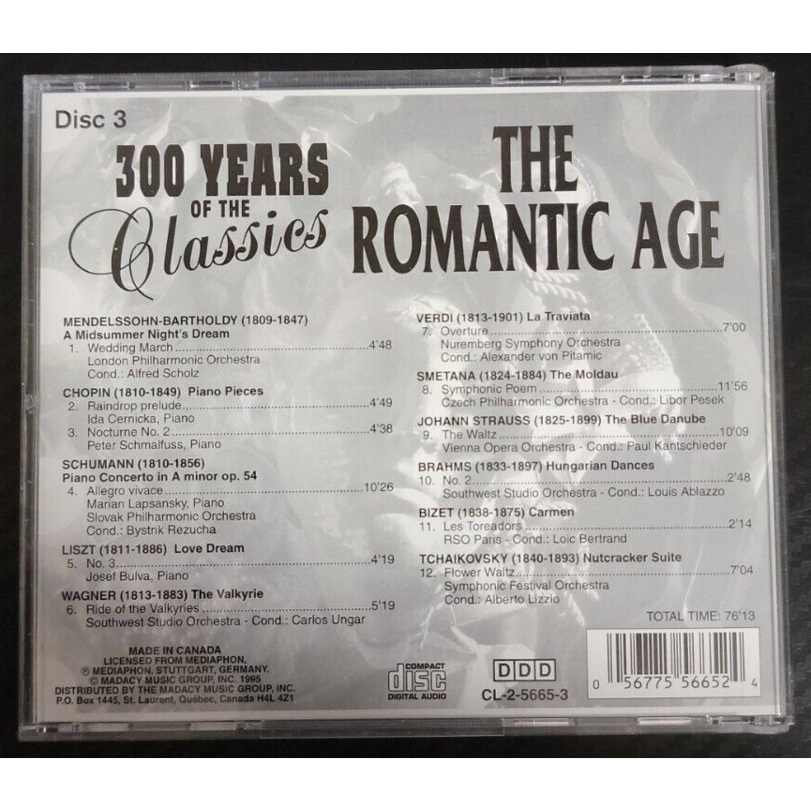 300 Years of the Classics (CD, Sep-1995, 4 Discs, Madacy)