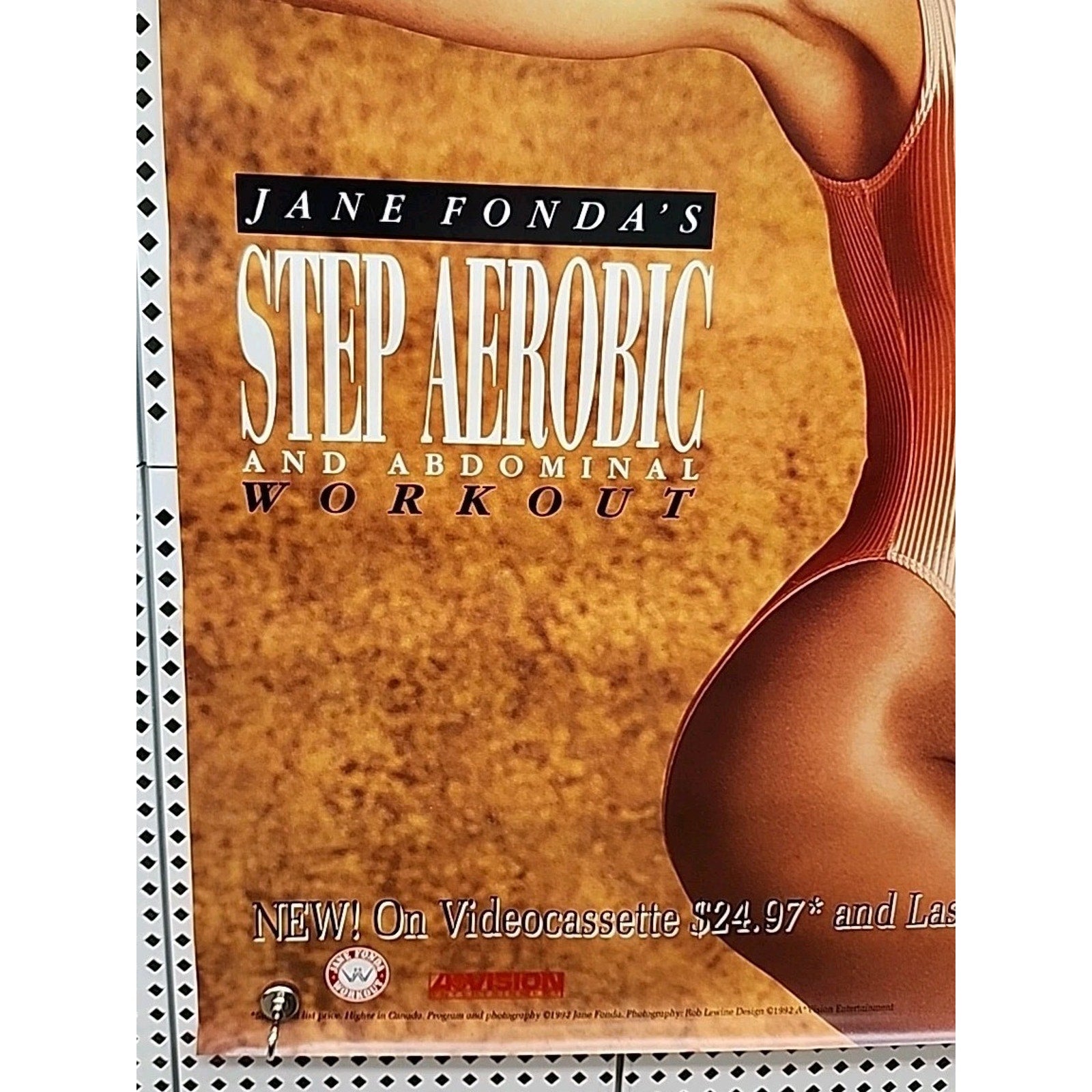 Jane Fonda's Step Aerobic 1992 Video Promo Poster 20x30