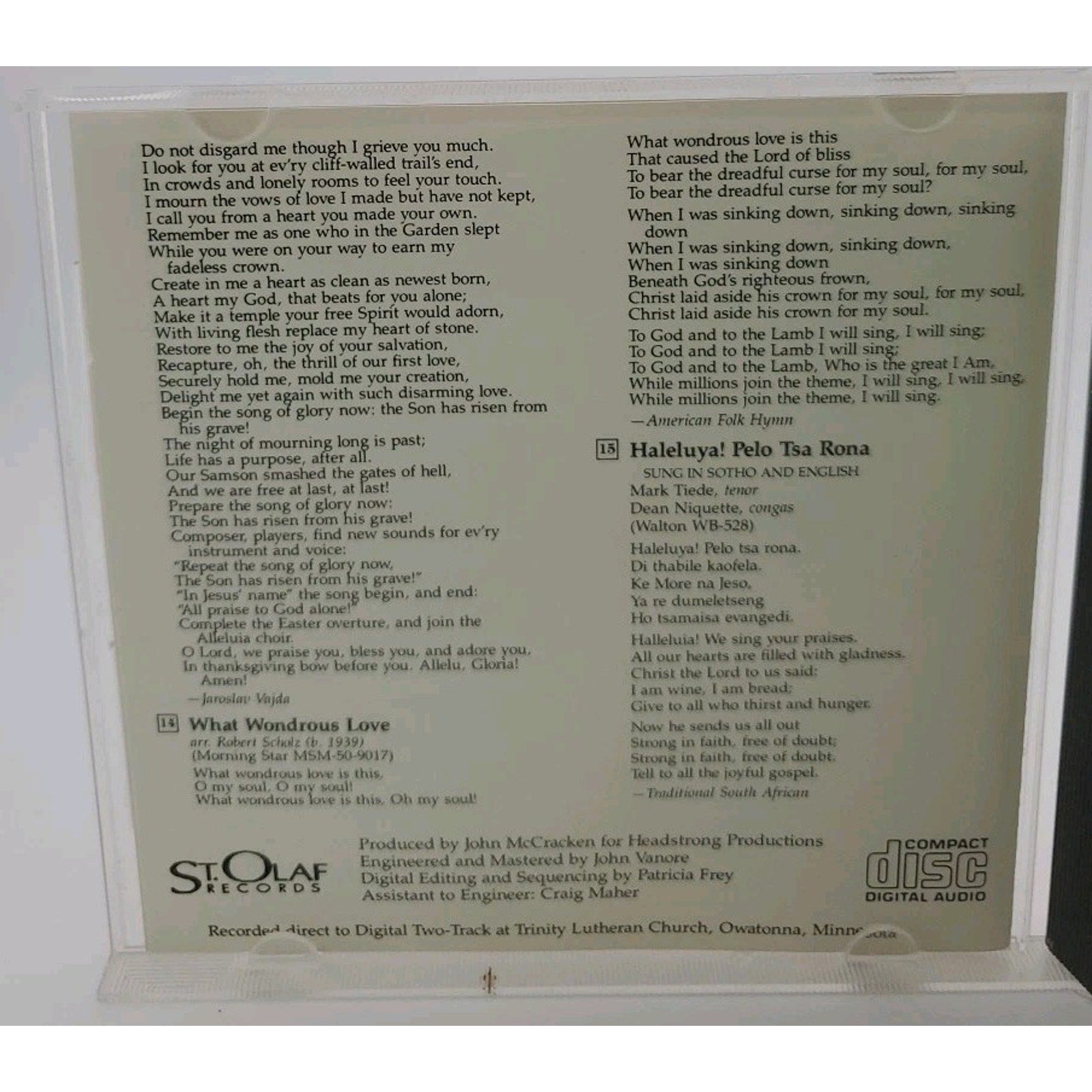 Hallelujah! We Sing Your Praises! by St. Olaf Choir (CD, Oct-1999, St. Olaf)