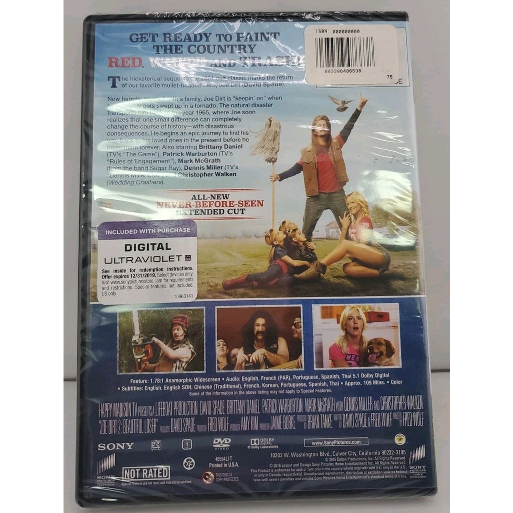Joe Dirt 2 Beautiful Loser (DVD, 2015) *Brand New*