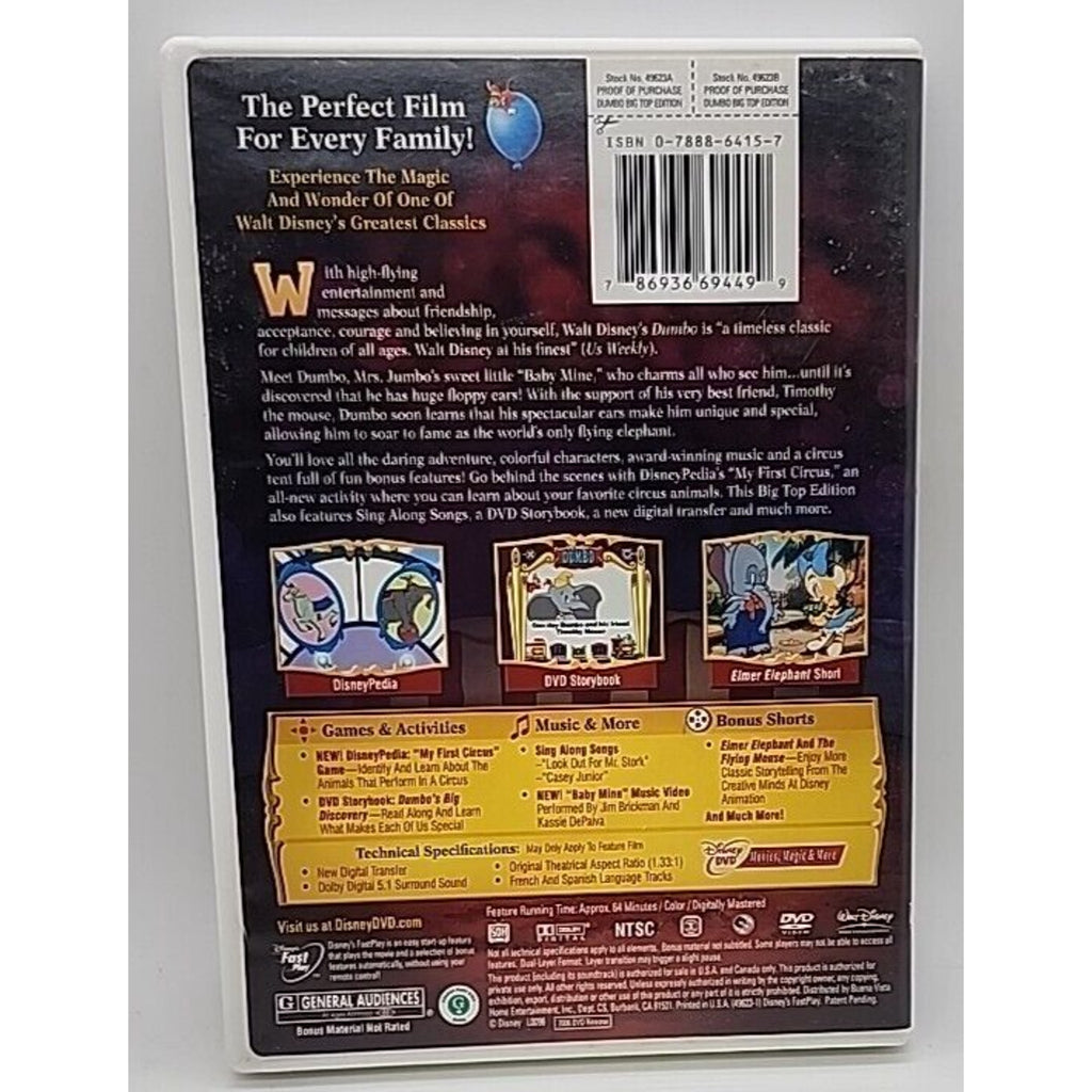Dumbo Big Top Edition (DVD, 1941)