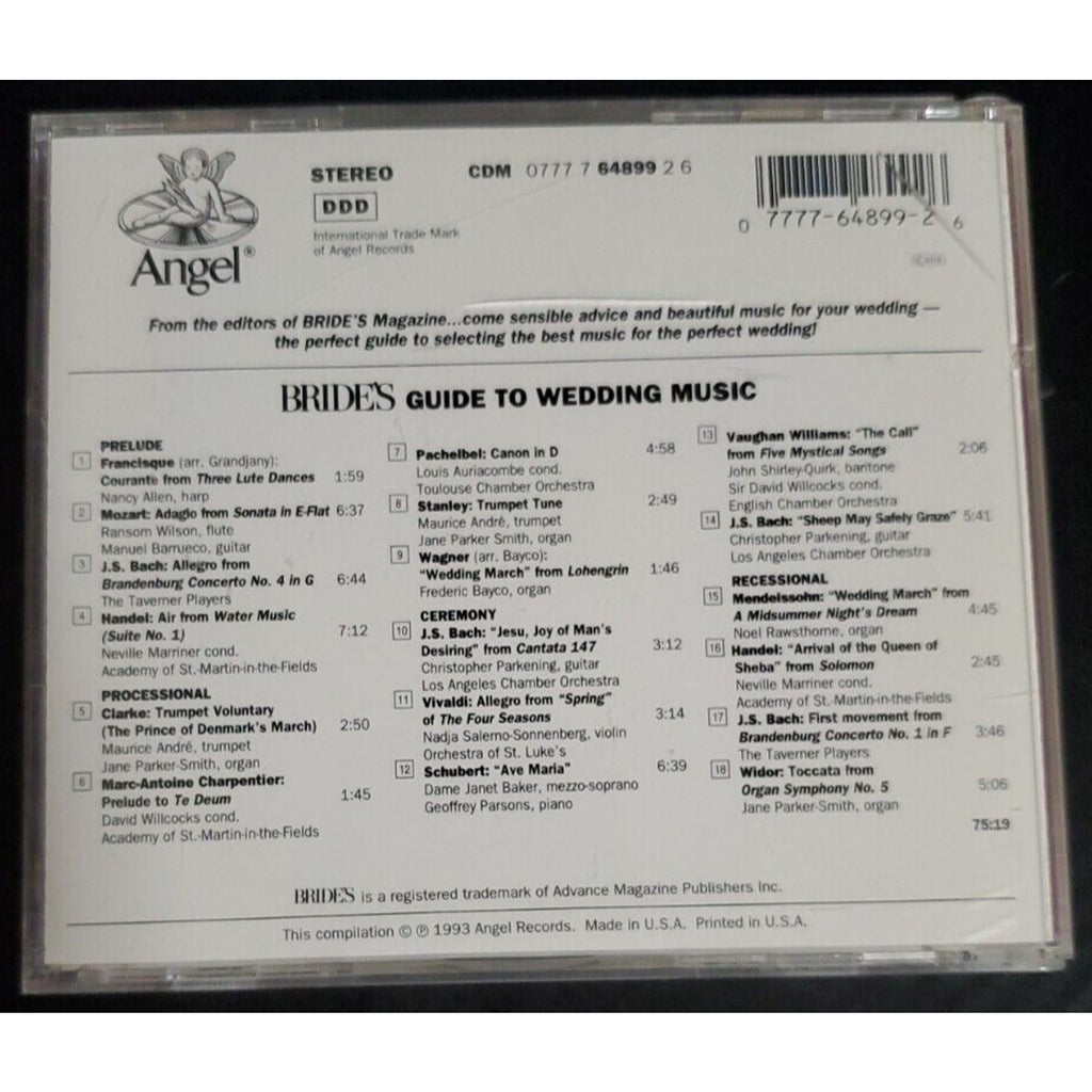 Bride's Guide to Wedding Music by Various Artists (CD, Sep-1993, Angel Records)