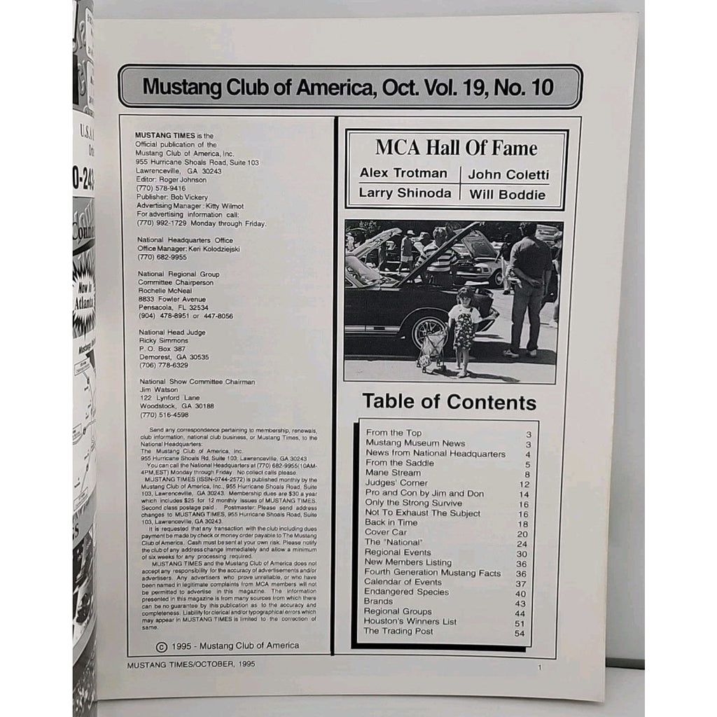 Mustang Times Magazine - October 1995 - Vol. 19 No. 10