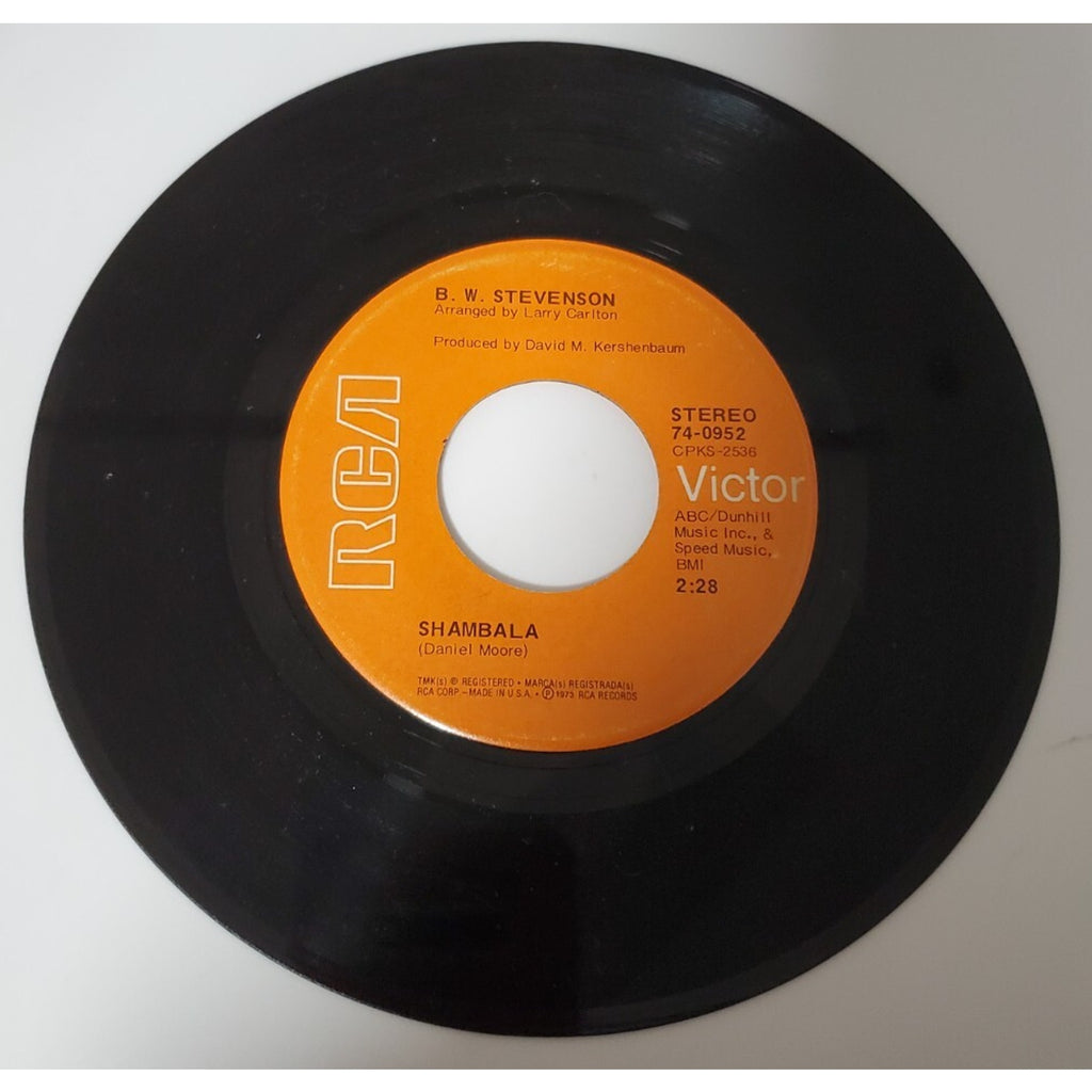 B.W. Stevenson - Shambala - 45RPM Record - Singles