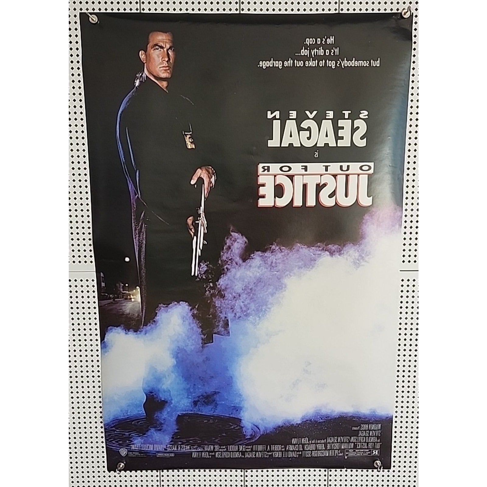 Out For Justice Original One Sheet Movie Poster - 1991 - Steven Seagal