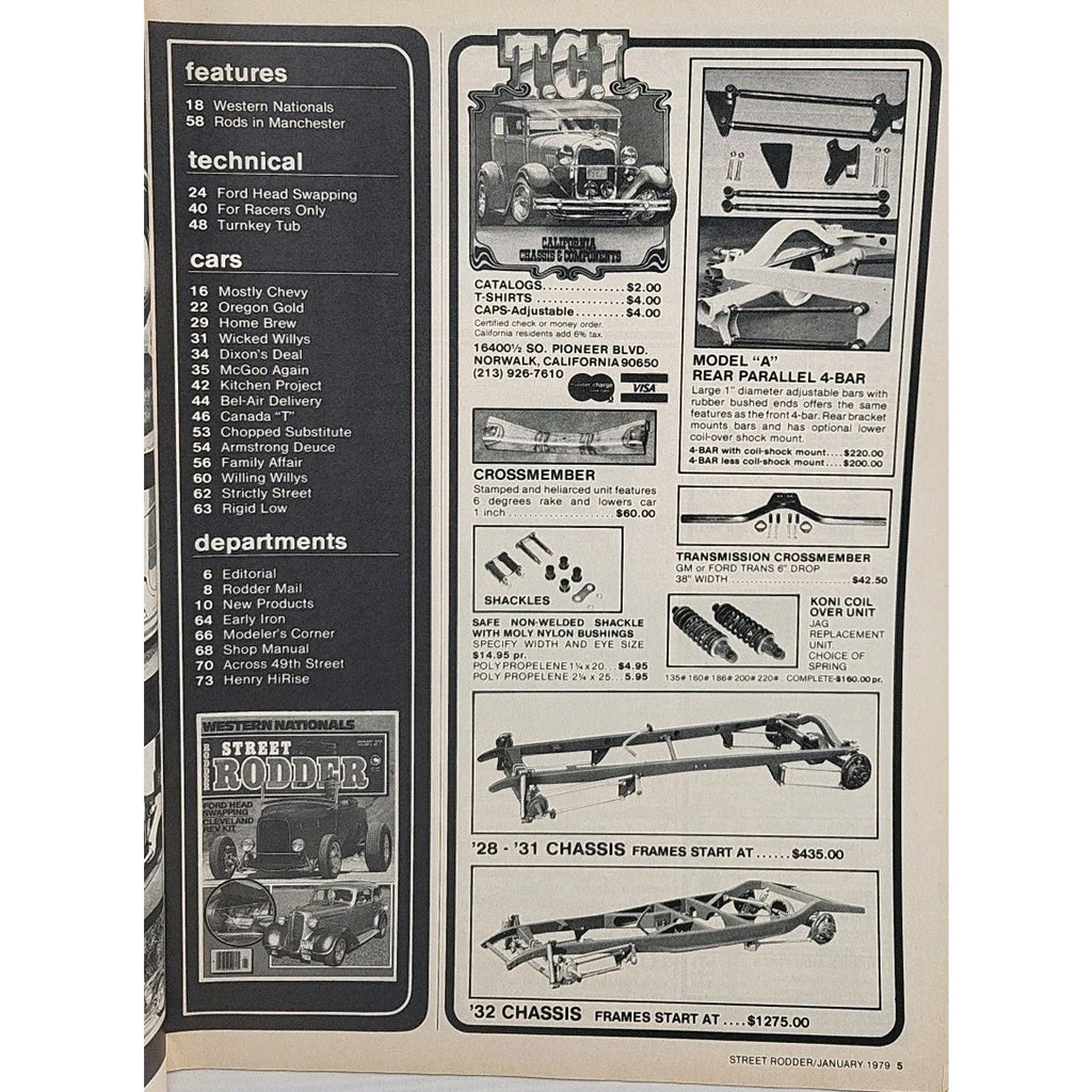 Street Rodder Magazine January 1979 Volume 8 No. 1