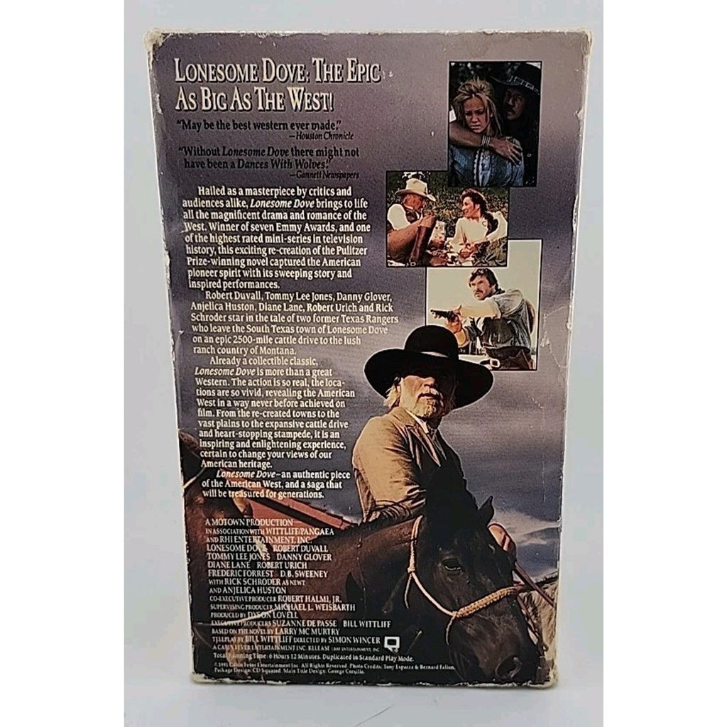 Lonesome Dove VHS Boxed Set Collectors Edition 1991 4 Parts