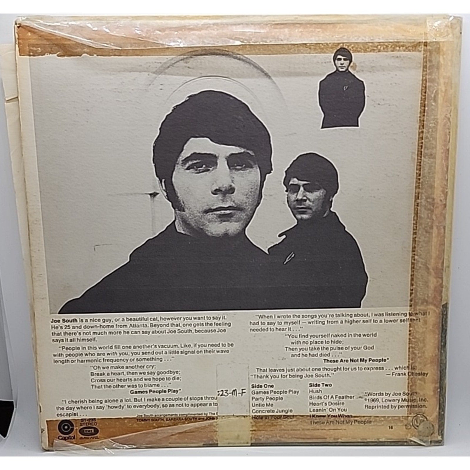 Joe South - Games People Play (ST-235) 1969 Rock 12" (Record)