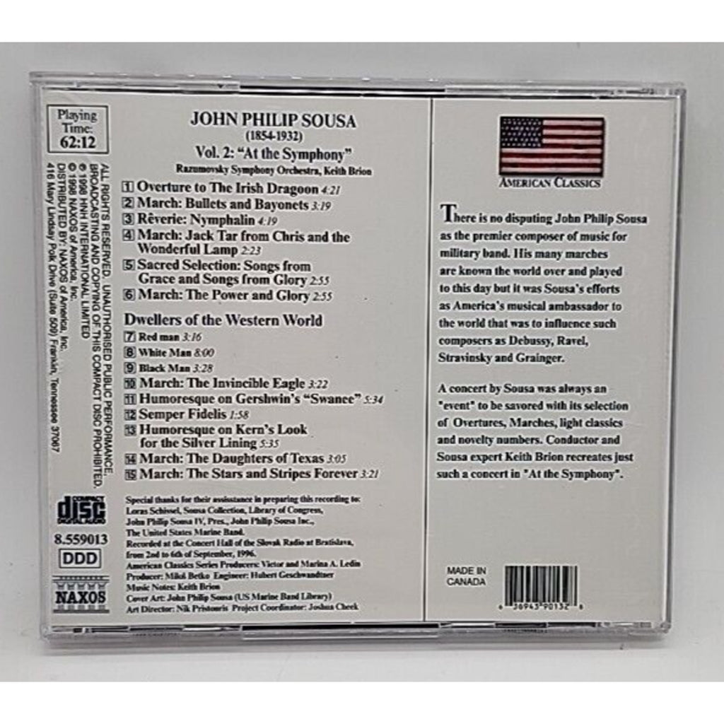 At the Symphony 2 by Sousa, John Philip (CD, 1998)