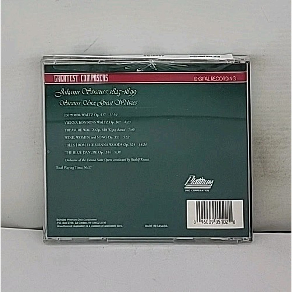 Johann Strauss - Six Great Waltzes CD - Greatest Composers House of Excellence