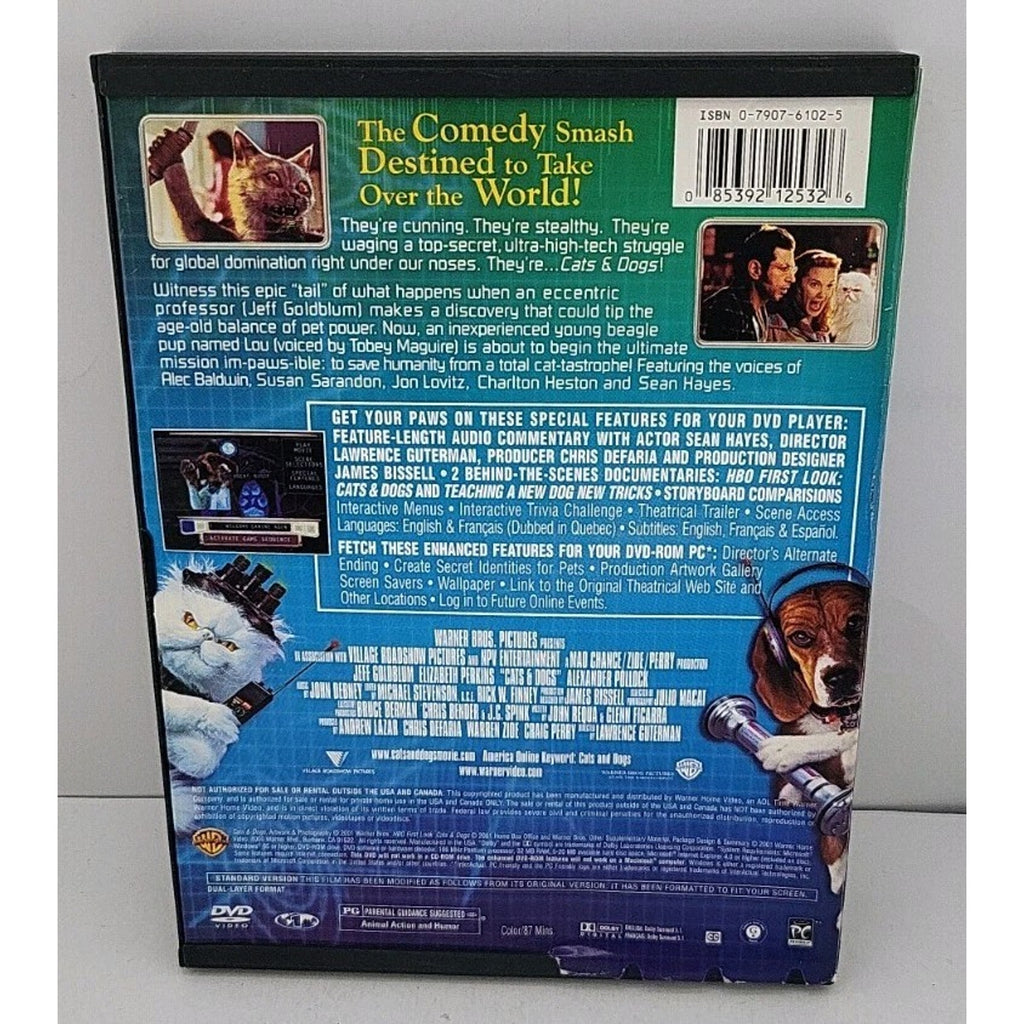 Cats Dogs (DVD, 2001, Full Frame Version)