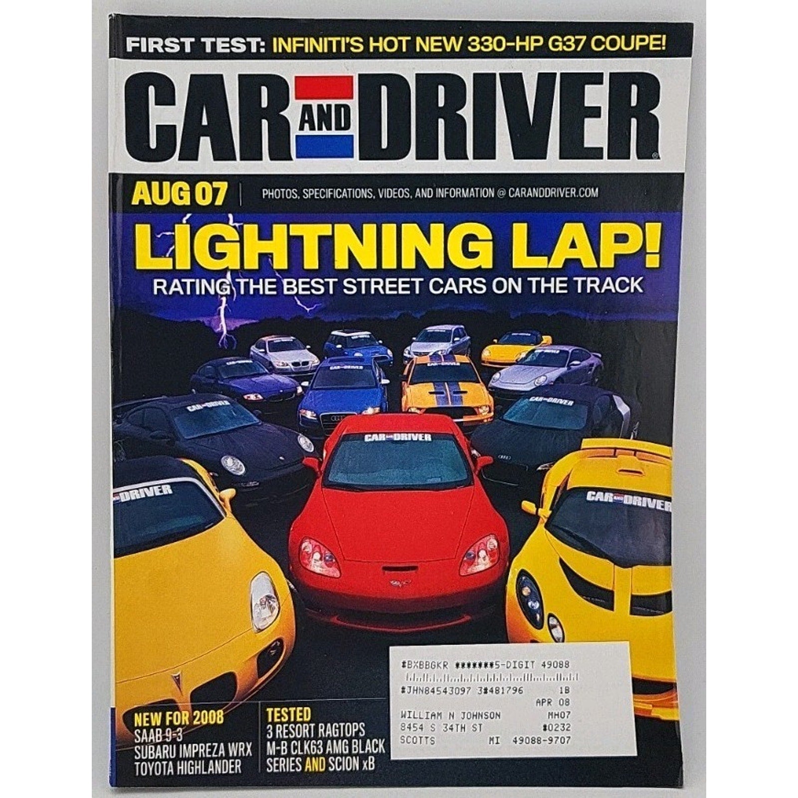 Car And Driver Magazine - August 2007 - Vol. 53 No. 2