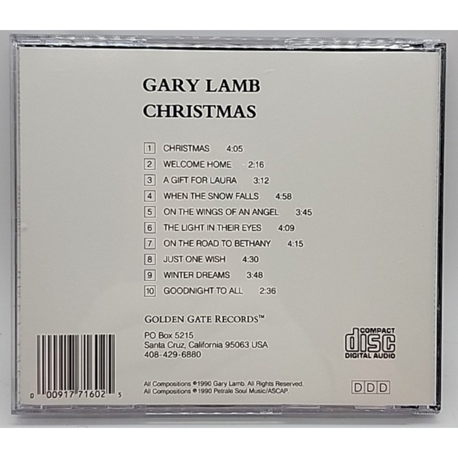 Christmas by Gary Lamb (New Age) (CD, 1992, Golden Gate (New Age))