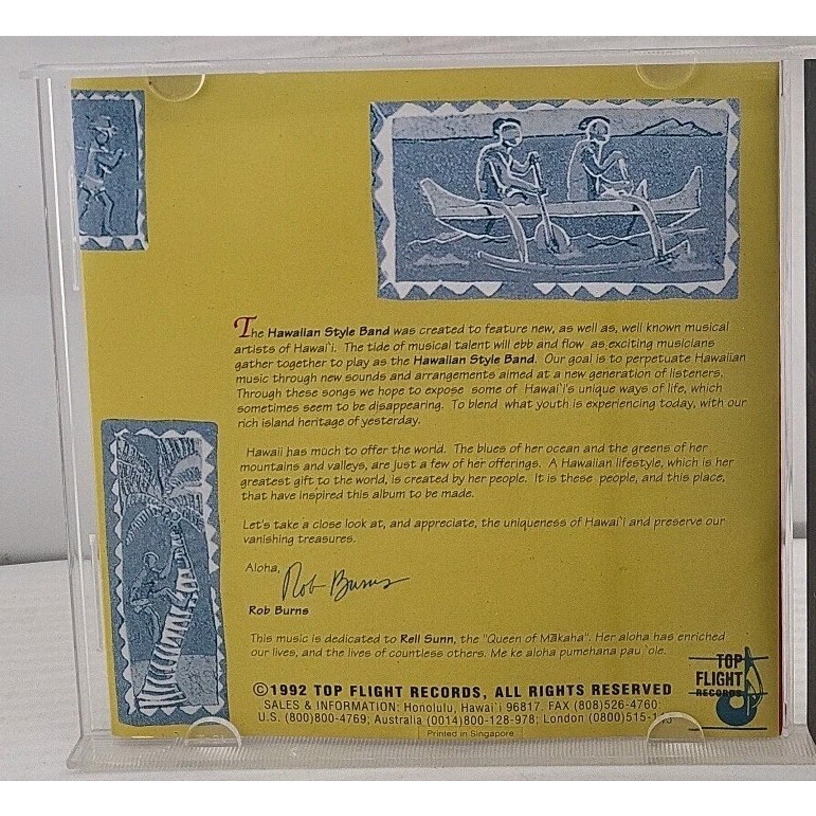 Hawaiian Style Band Vanishing Treasures Music Audio Hawaii Reggae Folk Rock CD