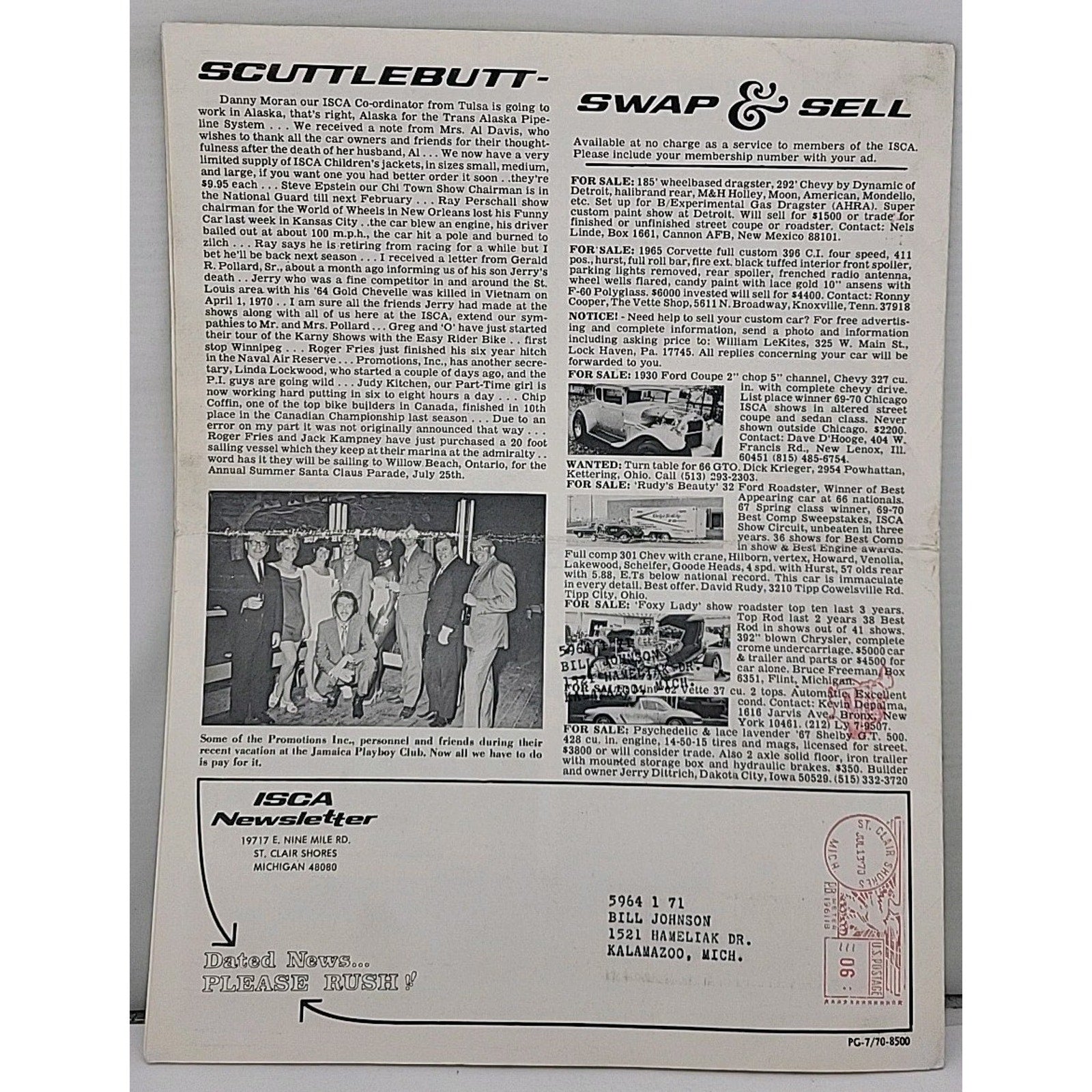 ISCA Newsletter June 1970 Volume X Number 10