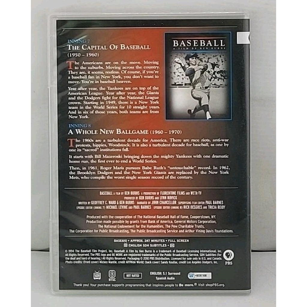 Baseball A Film By Ken Burns - Innings 7 & 8 (2 DVDs)