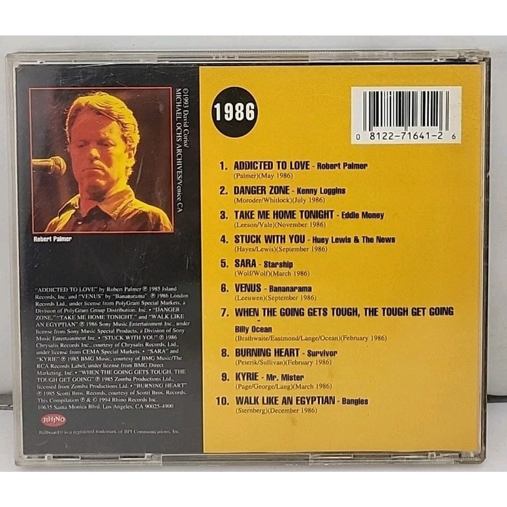 1986 Billboard Top Hits by Various (CD, 1994)