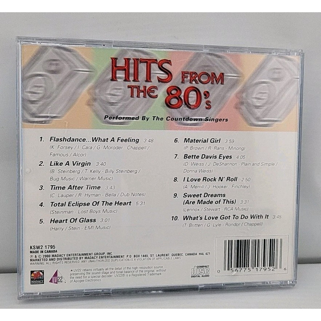 Hits from the 80's [Blue] by Various Artists (CD, 2000, Madacy)