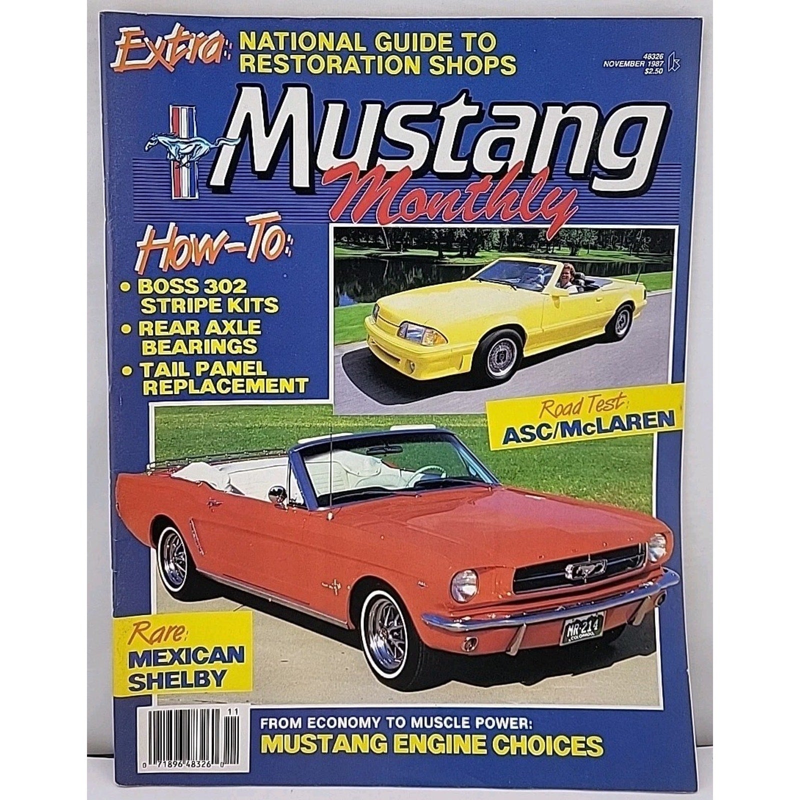 Mustang Monthly Magazine November 1987 Volume 10 Number 9